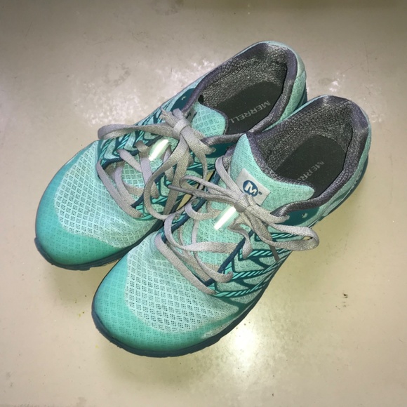 Merrell Bare Access trail running teal performance sneakers - Picture 4 of 15